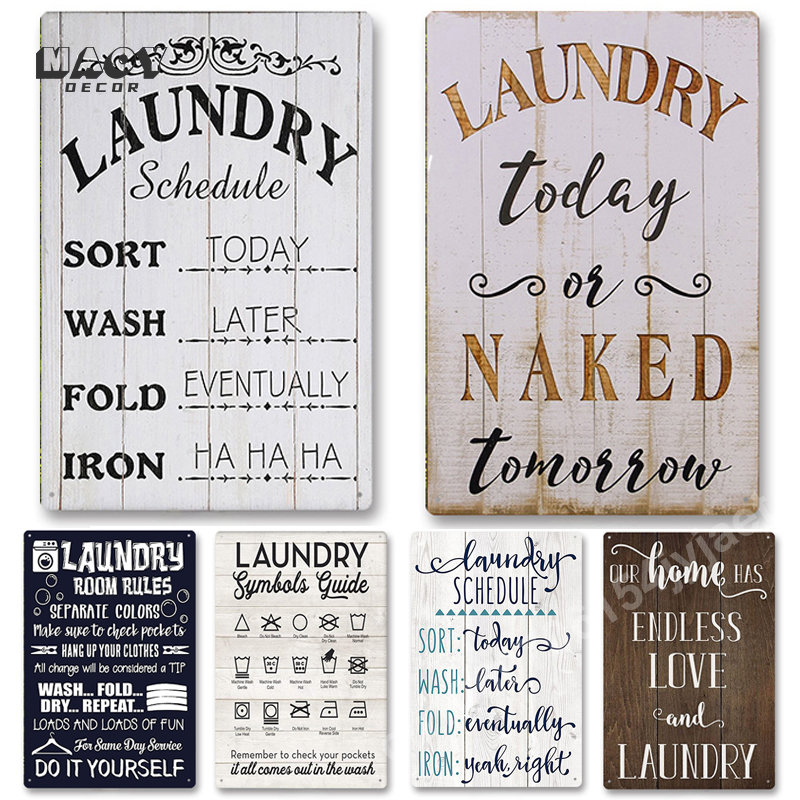Home Bathroom Signs - Placa de Metal com Slogan para
