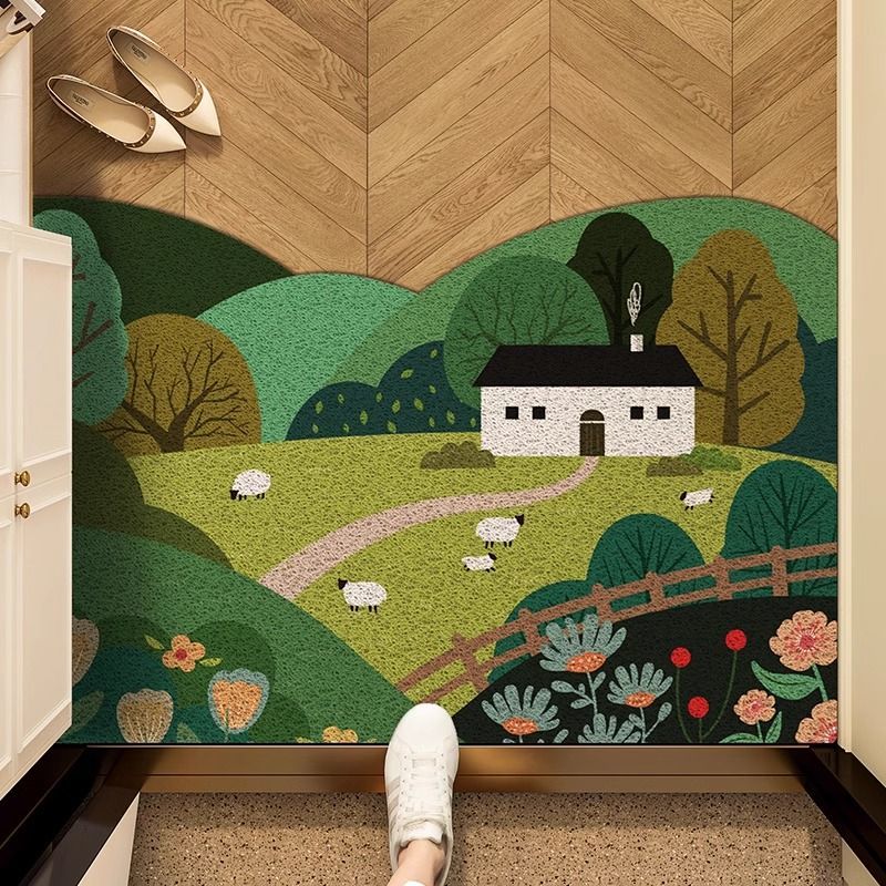 Zara Home Bathroom Mat - Vikama entrada círculo de seda antiderrapante