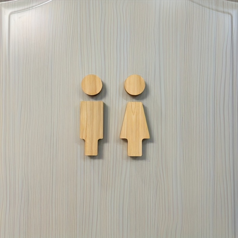 Home Bathroom Signs - 2 peças sinal de banheiro de