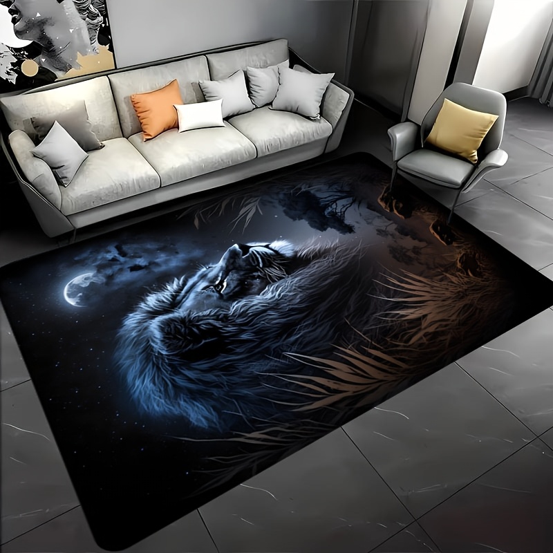 Home Toilet Bathroom Design - Tapete de Chão Estrelado com Leão