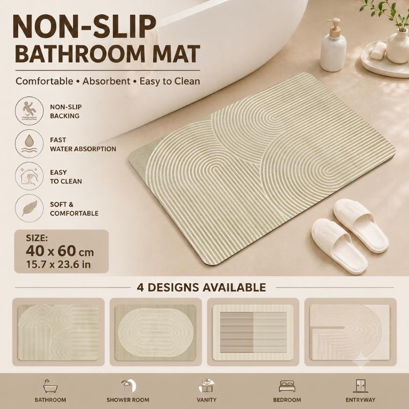 Non Slip Bath Mat - Tapete de Banho de Diatomita de