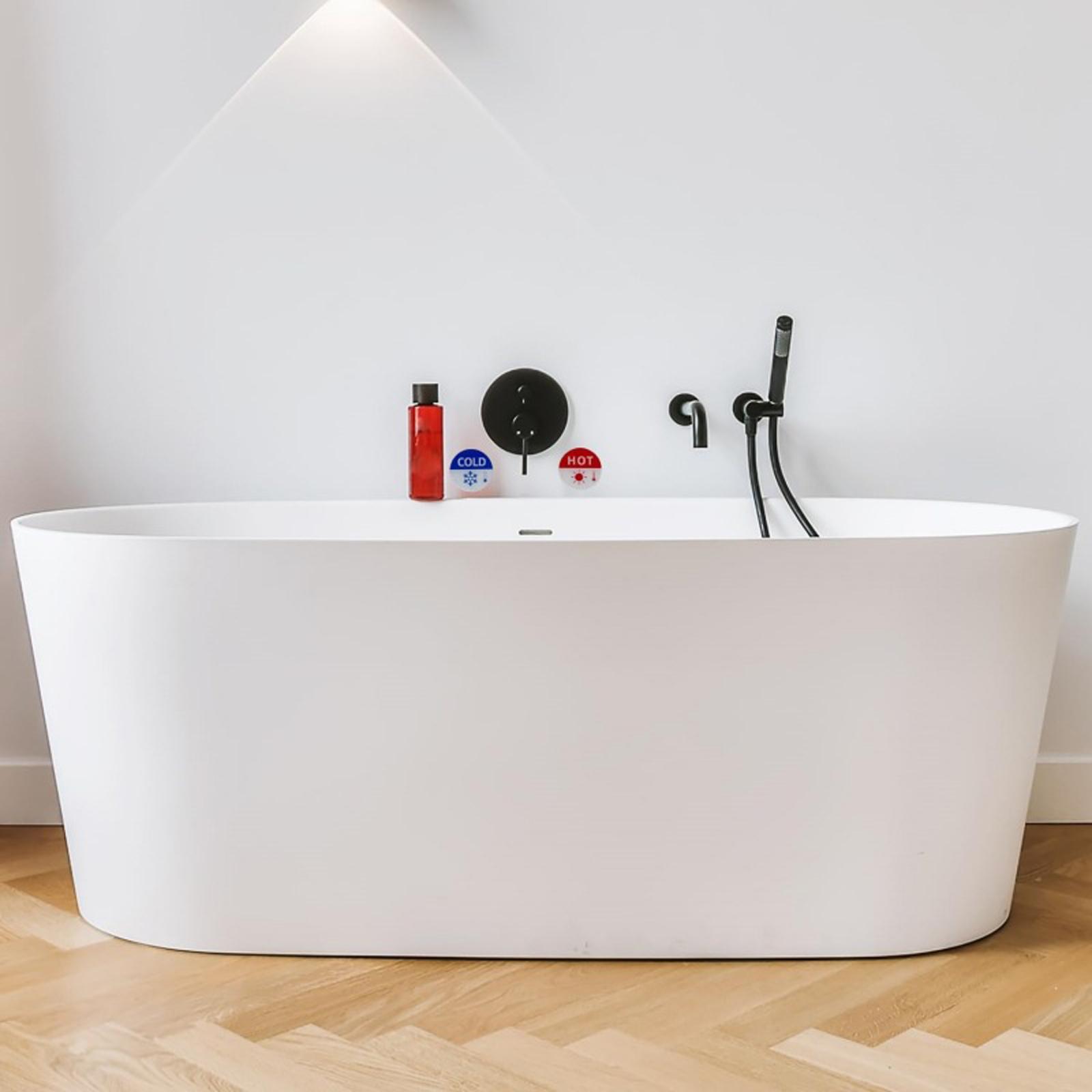 Home Outlet Bathroom - Etiqueta de Acrílico para Torneira Quente