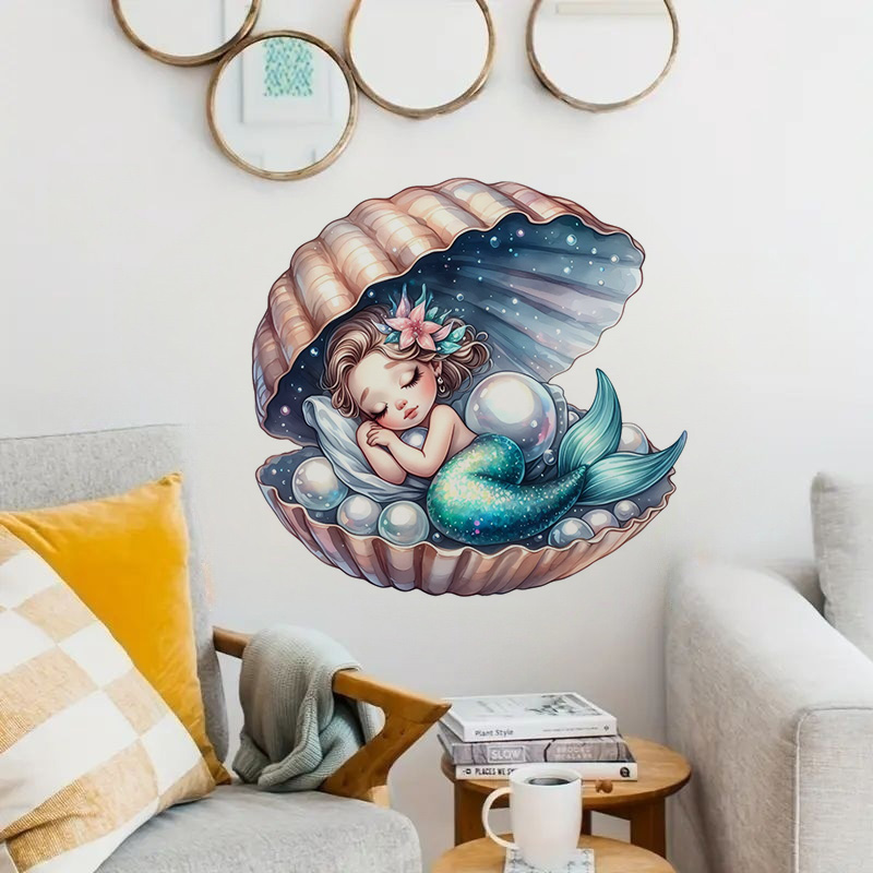 Home Bathroom Wall Tiles - Adesivo de sereia bonito, decalque de