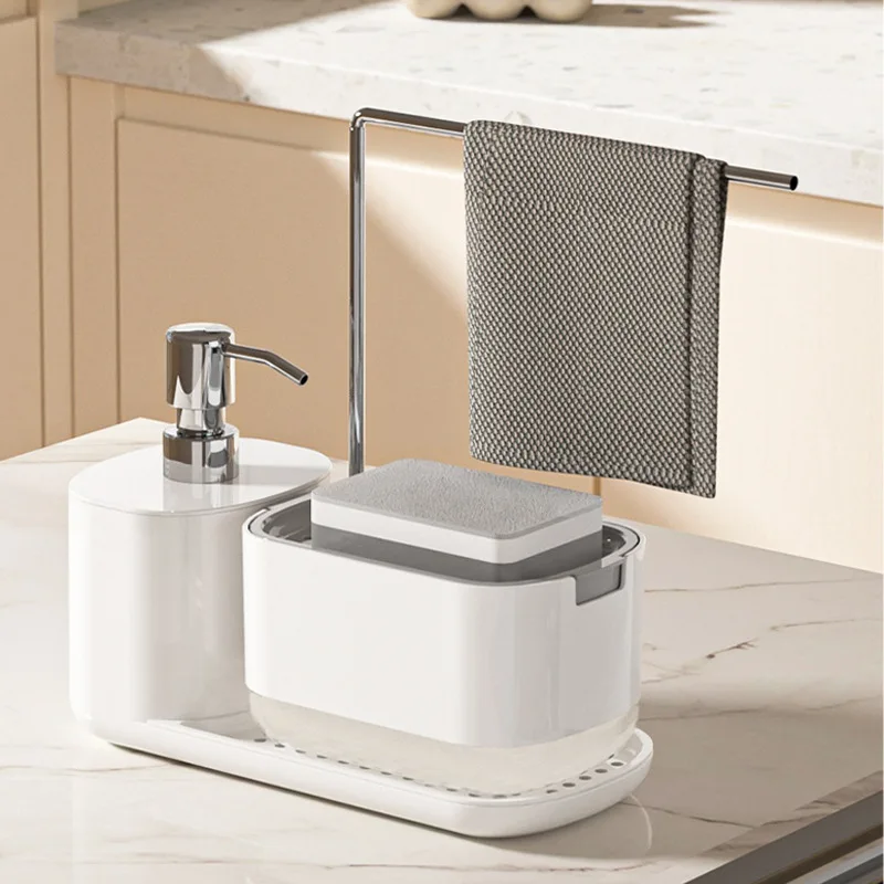 Home Kitchen Bathroom Cleaning - Dispensador de sabão com suporte de