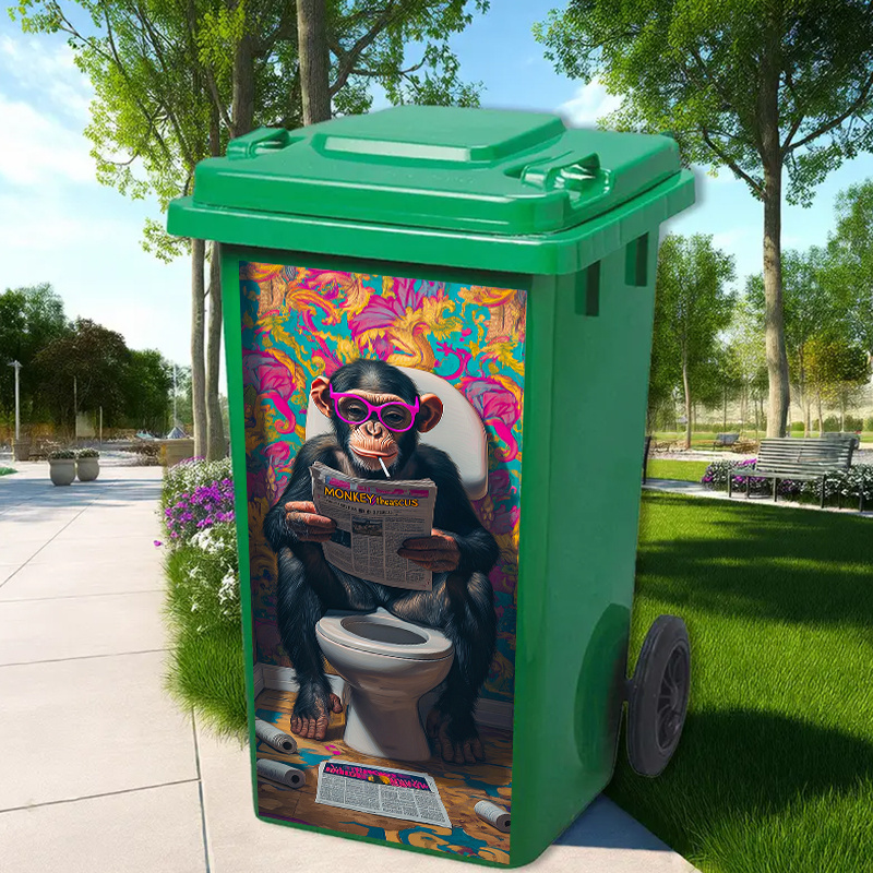 Home Toilet Bathroom Design - Adesivo Engraçado de Tarsier para Lixeira
