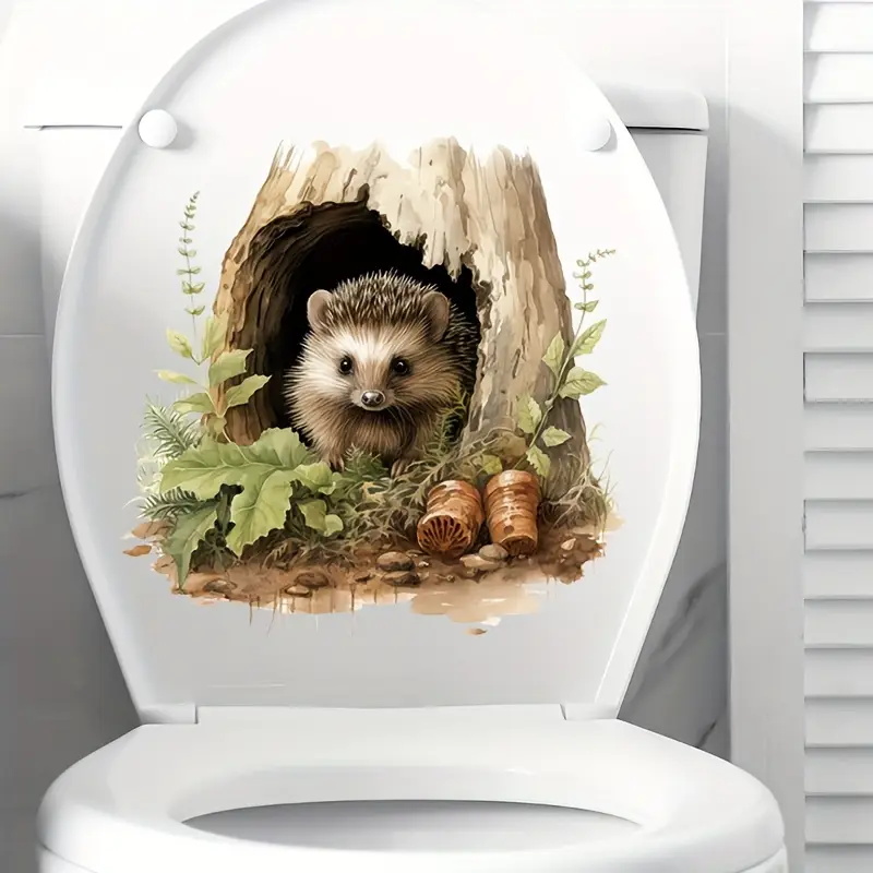 Home Toilet Bathroom Design - Decalque de buraco de ouriço pequeno,