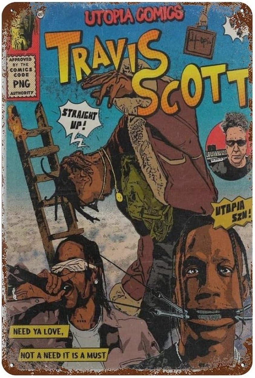 Pôsteres Travis-Scott Vintage  - Home Bathroom Signs avaliação e preço