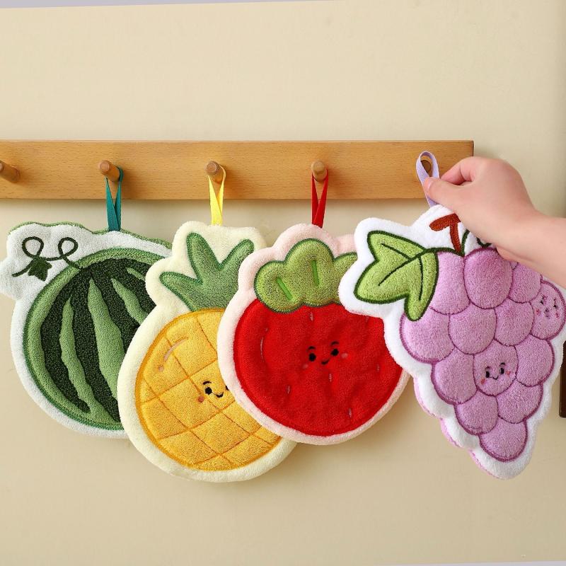 Toalha de mão de frutas cozinh - Home Kitchen Bathroom Cleaning avaliação e preço