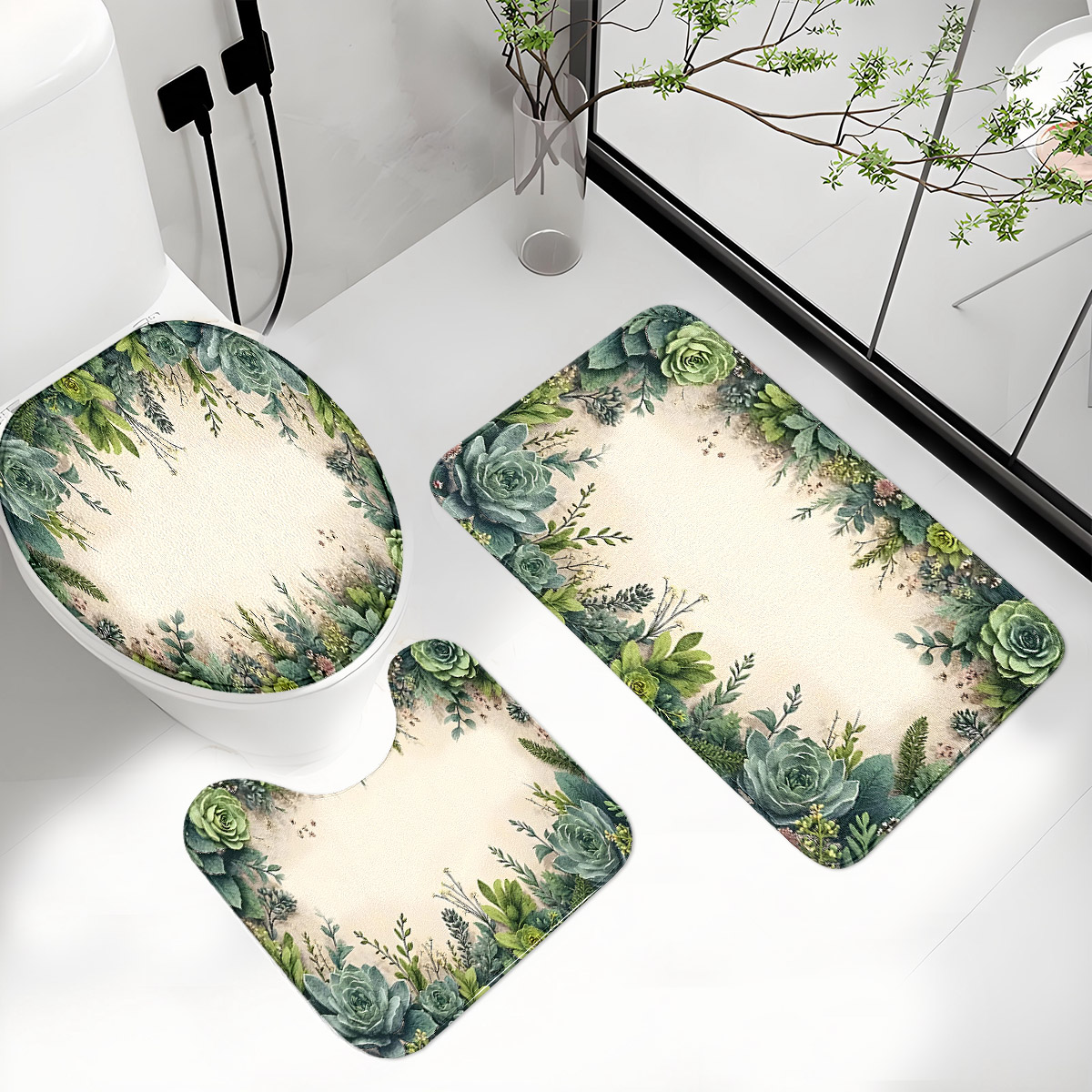 Conjunto de Banheiro Retrô de  - Zara Home Bathroom Mat avaliação e preço