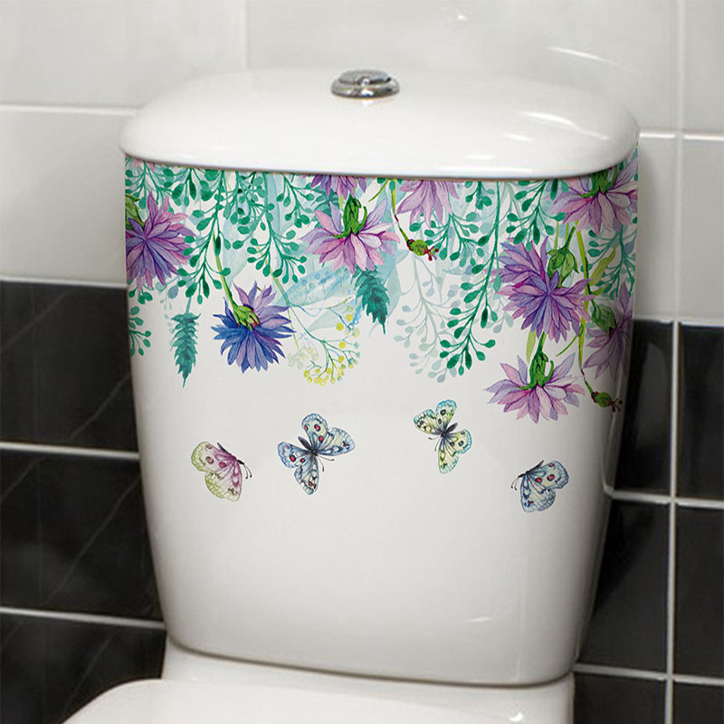 Adesivo de banheiro com flor d - Home Bathroom Layout avaliação e preço