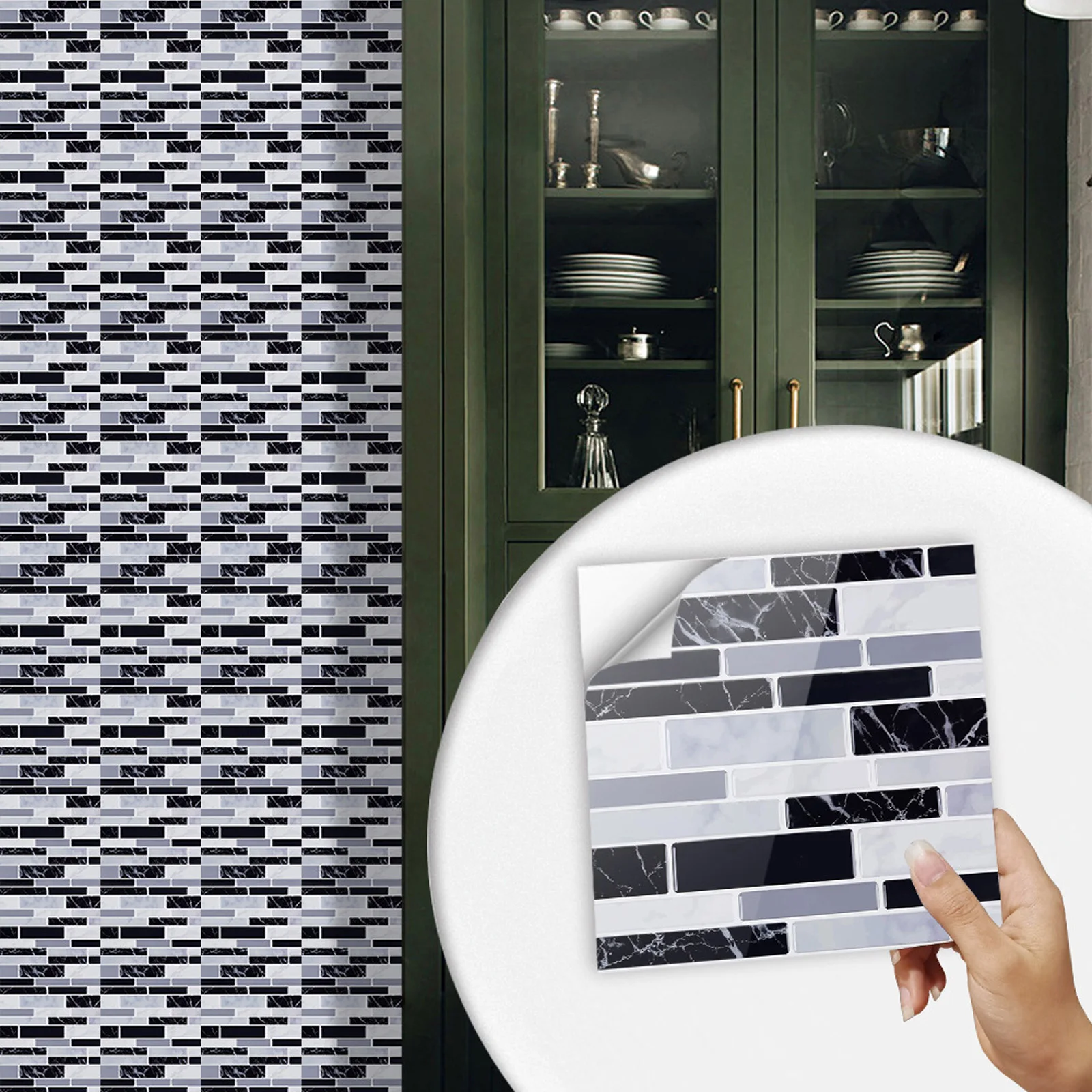 Auto-adesivo 3D Mosaico Adesiv - Home Bathroom Wall Tiles avaliação e preço