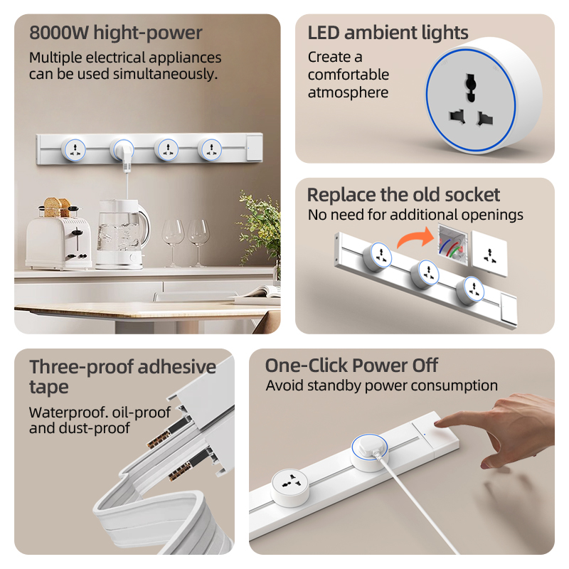 Tomada de Trilho Padrão EU UK  - Home Outlet Bathroom avaliação e preço