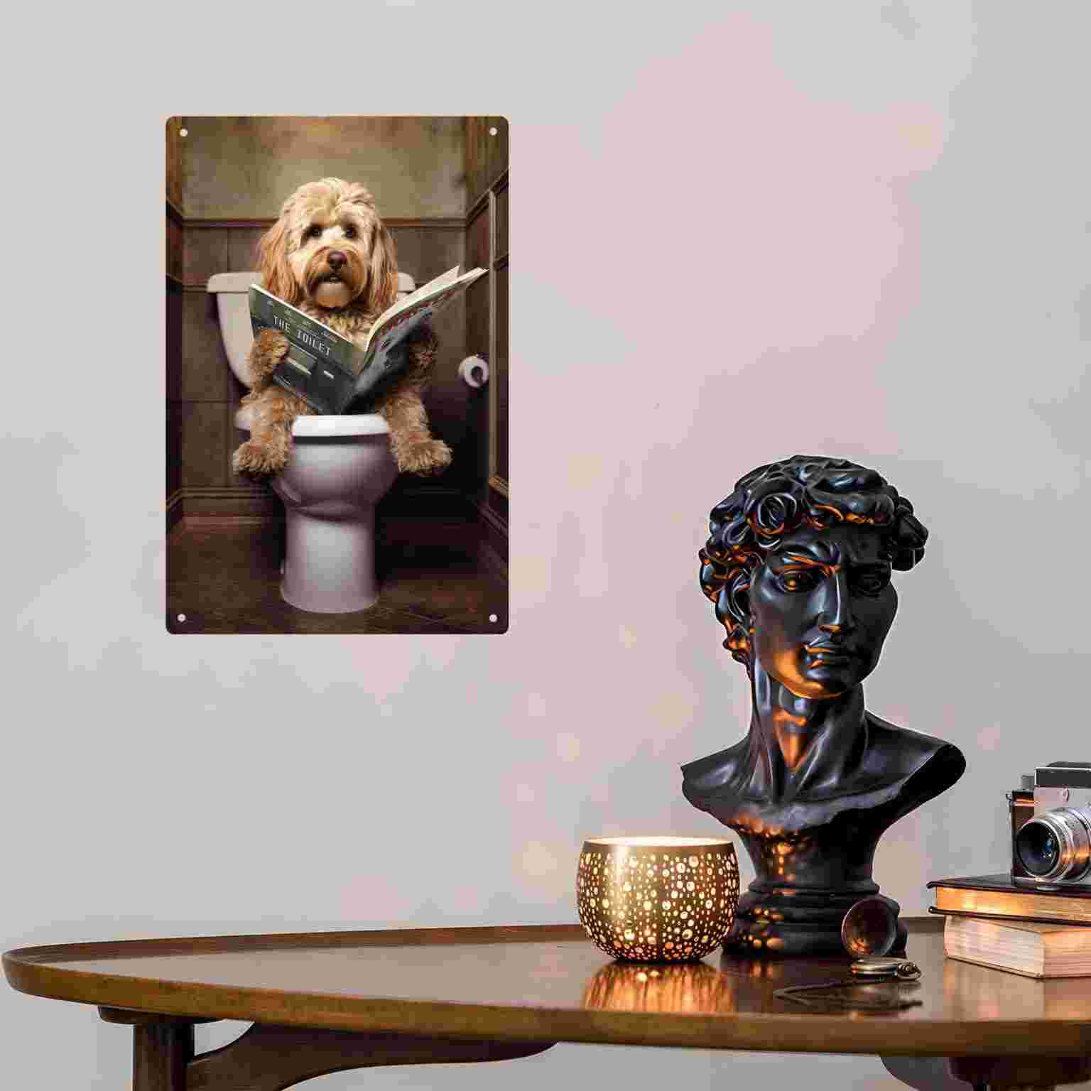 Placa de Metal Decorativa 2D P - Home Bathroom Signs avaliação e preço